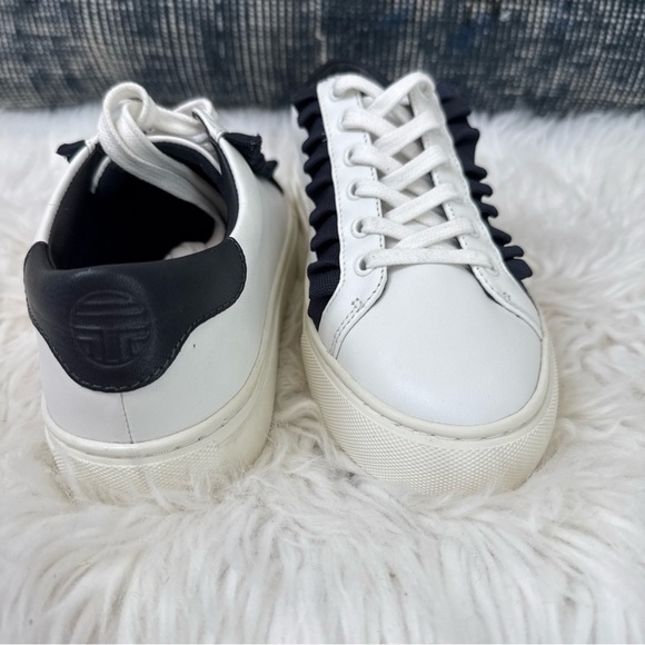 Tory Burch Ruffle Sneaker NEW! 6.5 Leather - Picture 6 of 7
